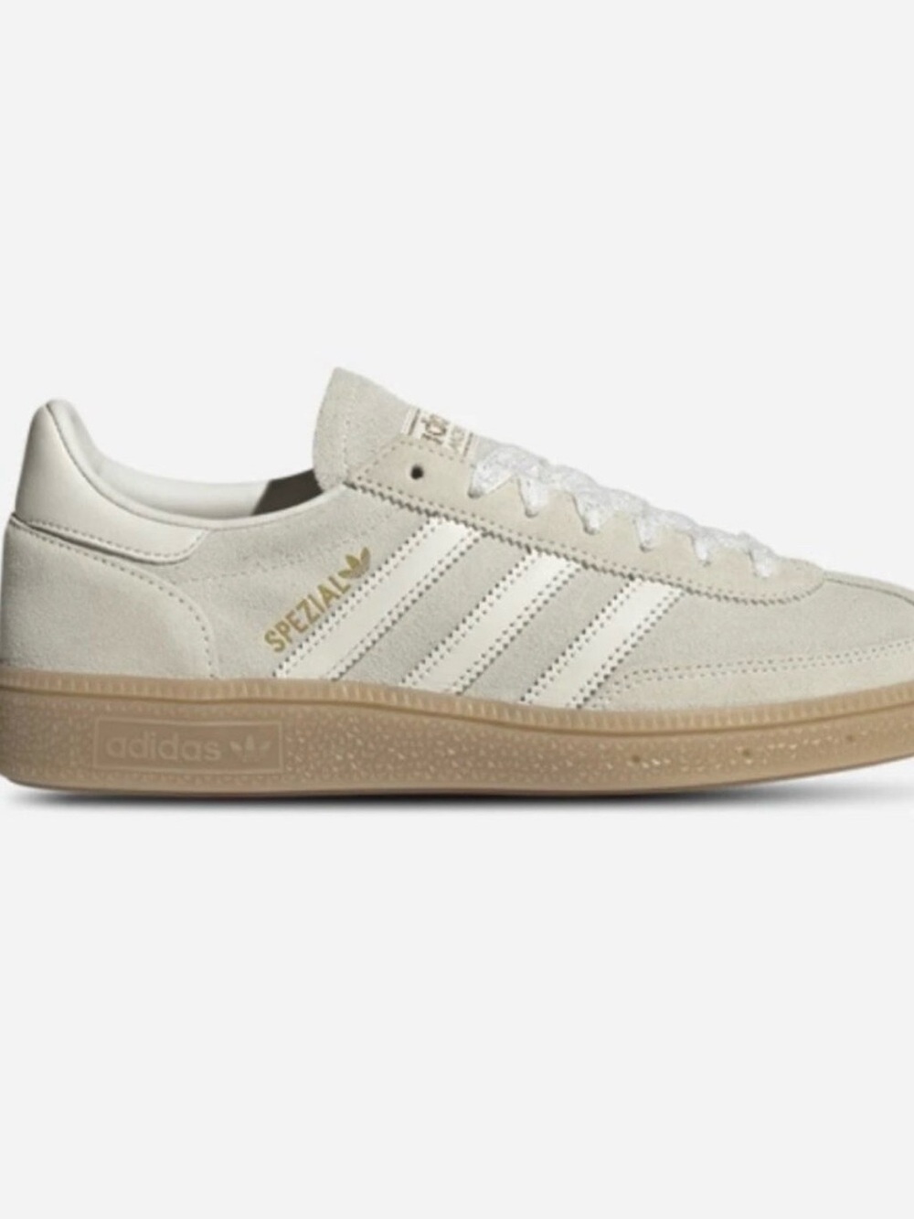ADIDAS WOMEN SIZE 9 Handball Spezial Cream suede/White, Gum sole (NIB) $110 MSRP
